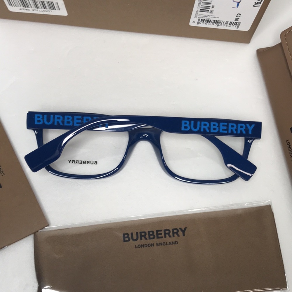 Authentic Burberry Charlie Demo Rectangular Men's Eyeglasses BE2379U 4058 55 - Picture 12 of 14